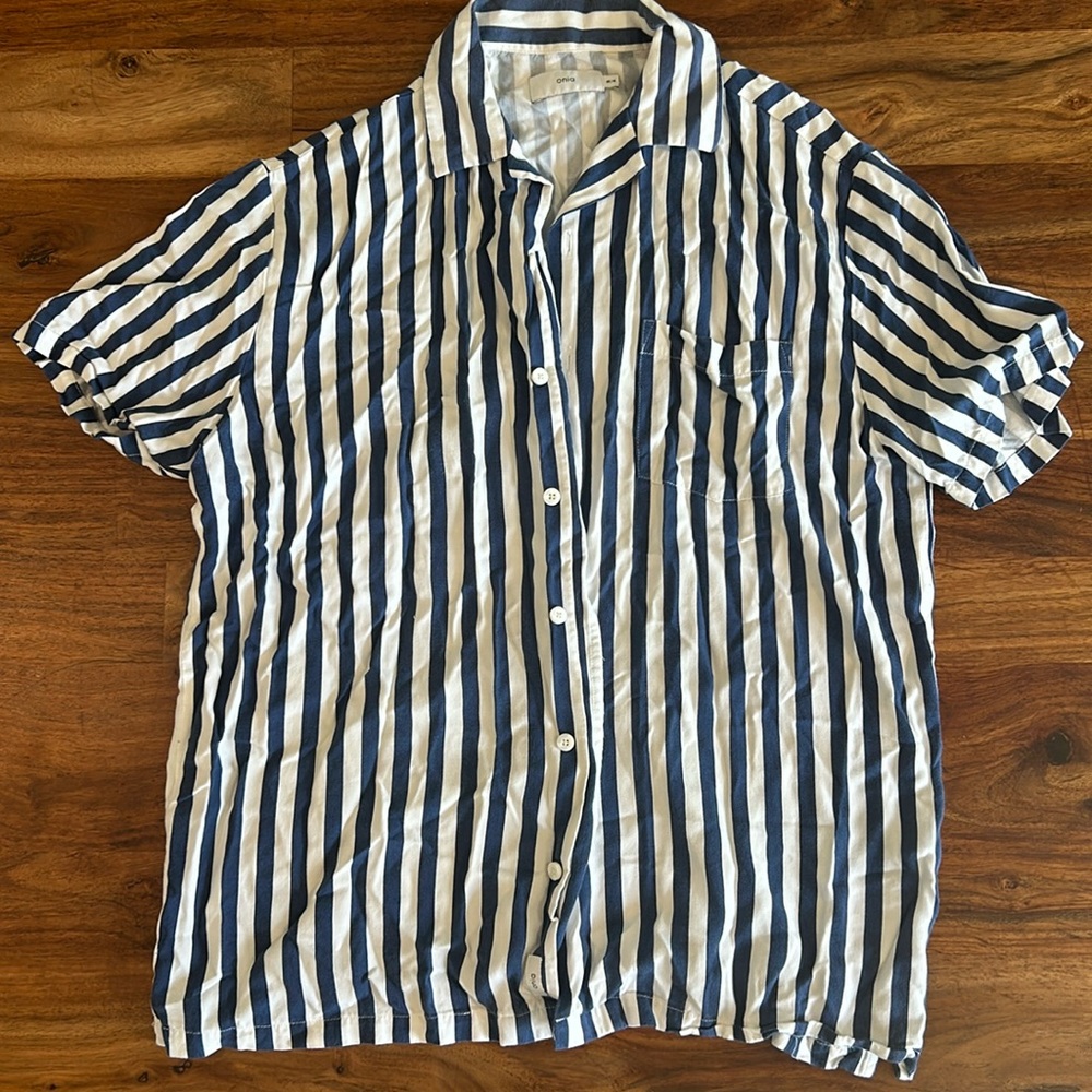 Striped button down